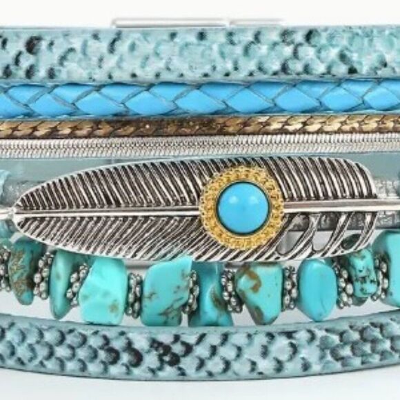 Chic Bohemian Snake Print Wrap Bracelet - Picture 1 of 3